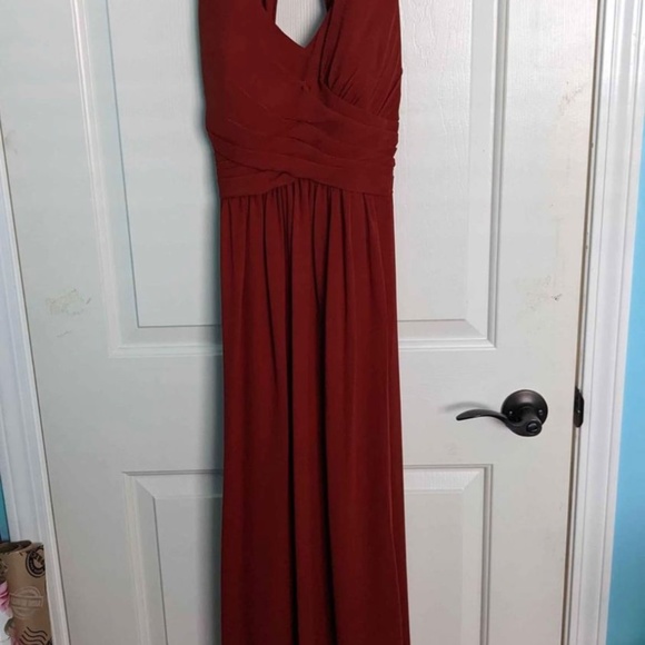 Bridesmaid Dress #Levkoff - Burnt Orange/Rust - Picture 2 of 4
